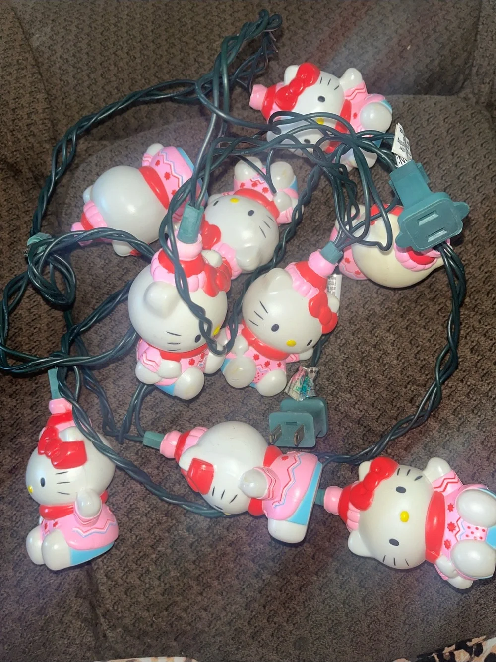 Vintage Hello Kitty String Lights Christmas Decor Camper Lights Tested 2001 Y2K